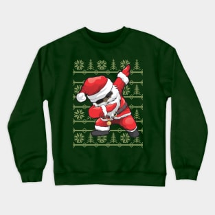 Dabbing Black Santa Ugly Christmas Design Crewneck Sweatshirt